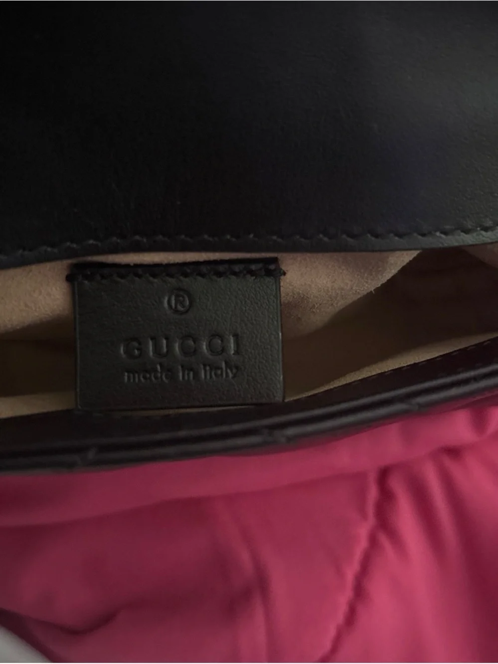 Gucci Black Quilted Matelassé Crossbody with Gold Double G